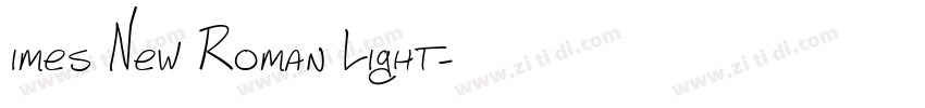 imes New Roman Light字体转换